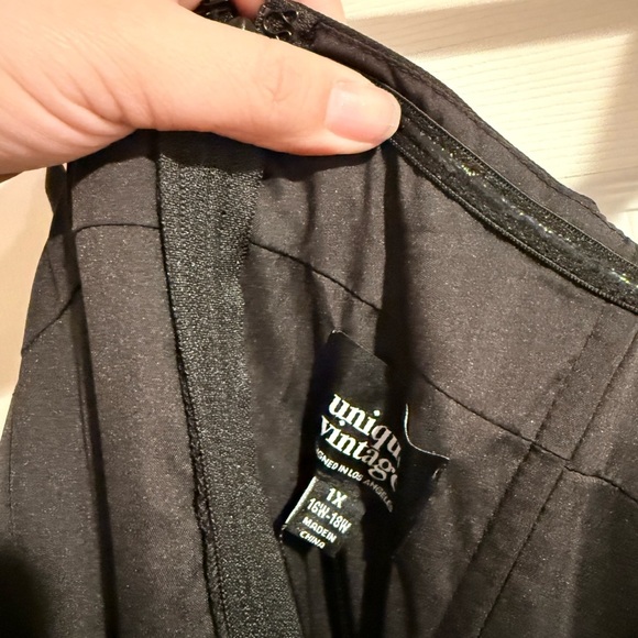 Unique Vintage Elegant Fringe Black Dress - Picture 4 of 7